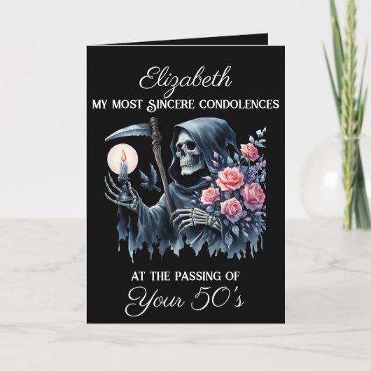 Funny Grim Sensenmann Tod meiner Jugend 60. Geburt Karte (Vorderseite)