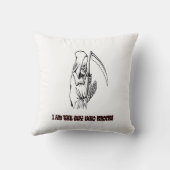 Funny Grim Sensenmann Zitat Spooky Halloween Nacht Kissen (Rückseite)