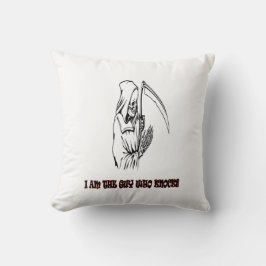 Funny Grim Sensenmann Zitat Spooky Halloween Nacht Kissen