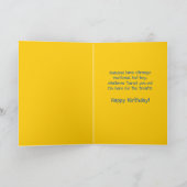 Funny Grimacing Chihuahua Birthday Dunce Cap Karte (Innenseite)