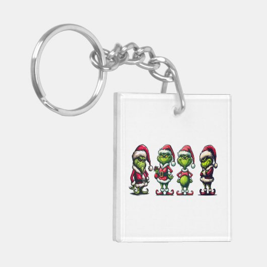 Funny Grinch, das ist es, ich werde nicht 2 Seite Schlüsselanhänger (Vorderseite links)