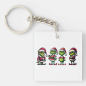 Funny Grinch, das ist es, ich werde nicht 2 Seite Schlüsselanhänger (Vorderseite)