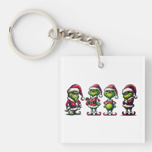 Funny Grinch, das ist es, ich werde nicht 2 Seite Schlüsselanhänger (Vorderseite)