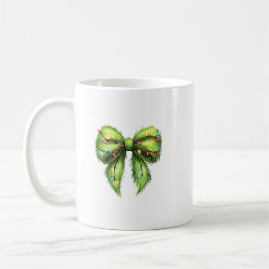 Funny Grinchmas Coquette Bow Kaffeetasse (Links)