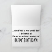 Funny Grizzly Bär in Herbst Foto Custom Karte (Innenseite)