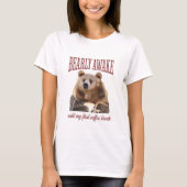 Funny Grizzly Bear Coffee Lovers Pub T-Shirt (Vorderseite)