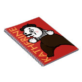 FUNNY GRIZZLY BEAR MIME SPIRAL NOTEBOOK NOTIZBLOCK (Rechte Seite)