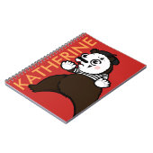 FUNNY GRIZZLY BEAR MIME SPIRAL NOTEBOOK NOTIZBLOCK (Linke Seite)