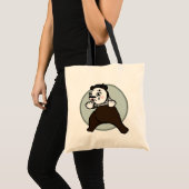 FUNNY GRIZZLY BEAR MIME TOTE BAG TRAGETASCHE (Vorderseite (Produkt))
