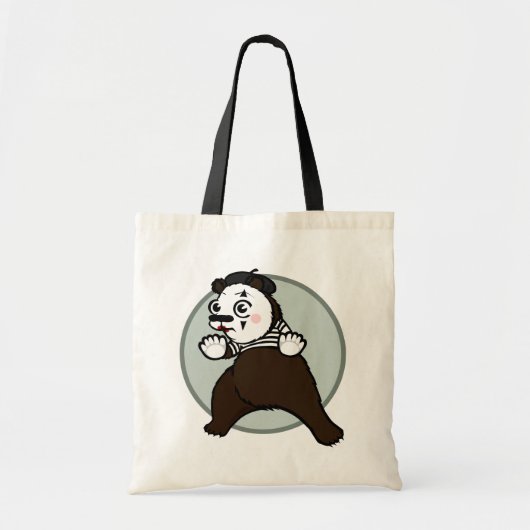 FUNNY GRIZZLY BEAR MIME TOTE BAG TRAGETASCHE (Vorne)