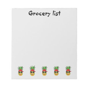 Funny Grocery List Notizblock