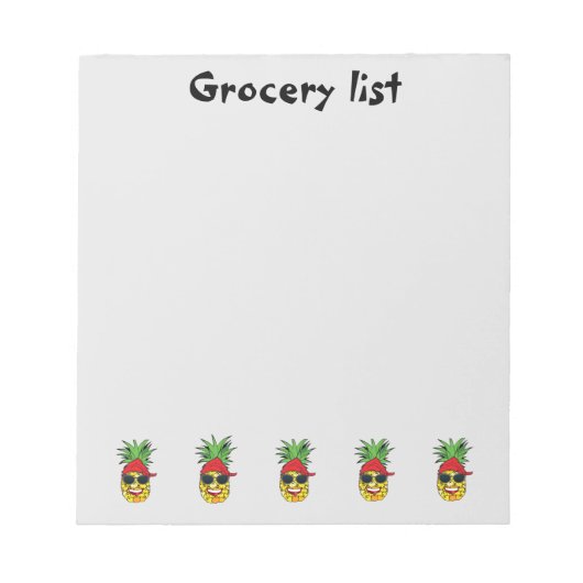Funny Grocery List Notizblock (Vorderseite)