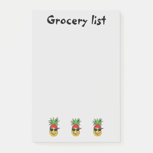 Funny Grocery List Post-it Klebezettel (Vorderseite)