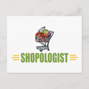 Funny Grocery Shopping Postkarte
