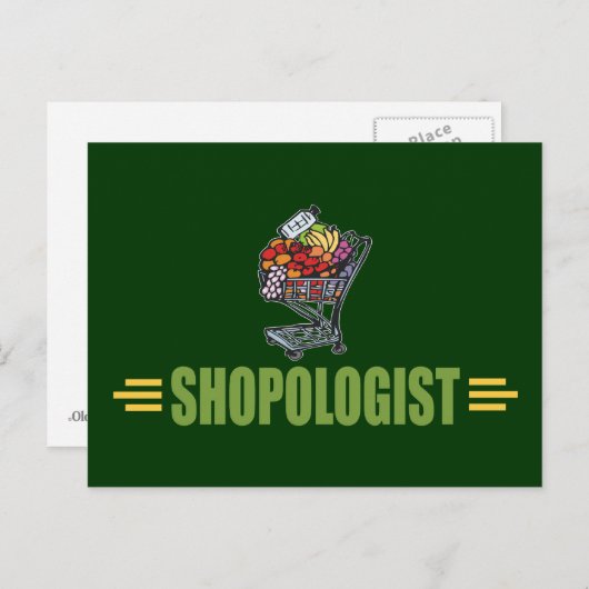 Funny Grocery Shopping Postkarte (Vorne/Hinten)