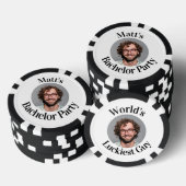 Funny Groom Face Bachelor Party Pokerchips (Stapel)