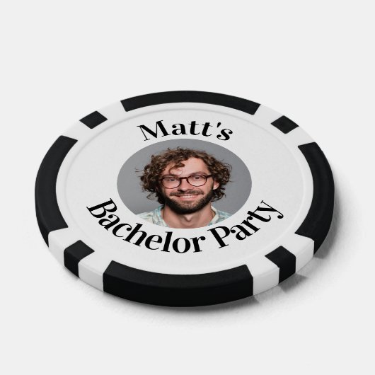 Funny Groom Face Bachelor Party Pokerchips (Einzeln)