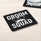 Funny Groom Squad Wedding Party Design Rechteckiger Pappuntersetzer (angewinkelt)