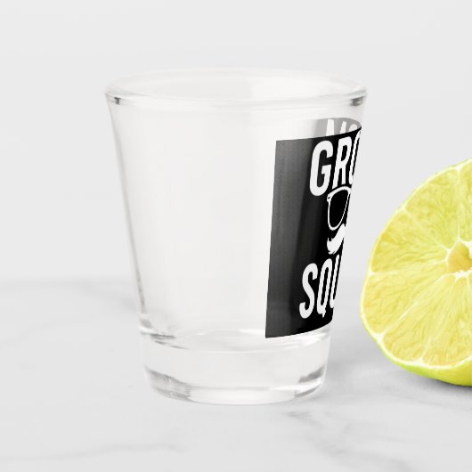 Funny Groom Squad Wedding Party Design Schnapsglas (Links)