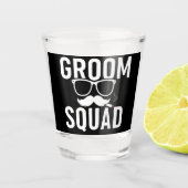 Funny Groom Squad Wedding Party Design Schnapsglas (Vorderseite)