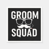 Funny Groom Squad Wedding Party Design Serviette (Vorderseite)