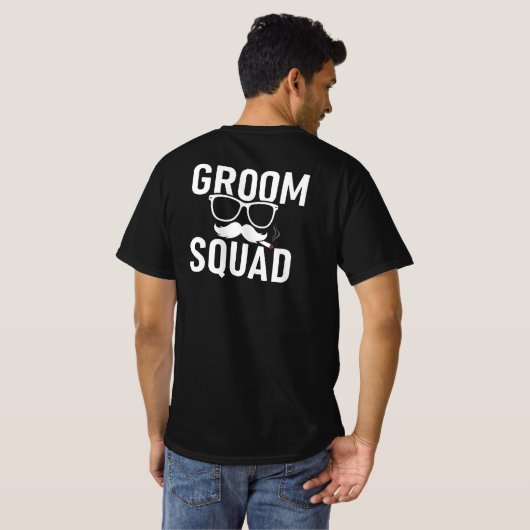 Funny Groom Squad Wedding Party Design T-Shirt (Schwarz voll)