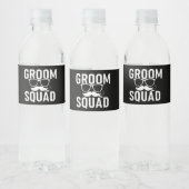 Funny Groom Squad Wedding Party Design Wasserflaschenetikett (Flaschen)