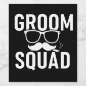 Funny Groom Squad Wedding Party Design Weinetikett (Einzelnes Label)