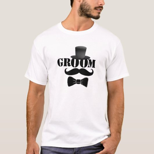 Funny Groom Top Hat und Mustache (Vorderseite)