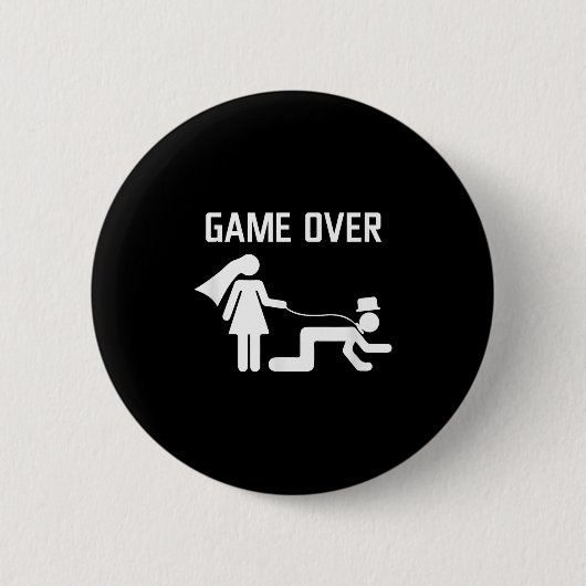 Funny Groom Wedding Bachelor Party _6 Button (Vorderseite)