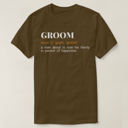 Funny Groom Wedding Day Memories Engagements Sayin T-Shirt (Design vorne)