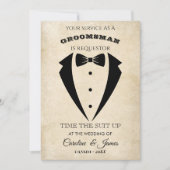 Funny Groomsman Invitation (Vorderseite)