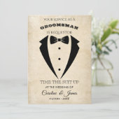 Funny Groomsman Invitation (Stehend Vorderseite)