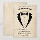 Funny Groomsman Invitation (Vorne/Hinten)