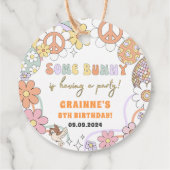 Funny Groovy 1. Ostergeburt Party Geschenkanhänger (Rückseite)