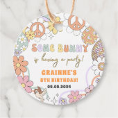 Funny Groovy 1. Ostergeburt Party Geschenkanhänger (Vorderseite)