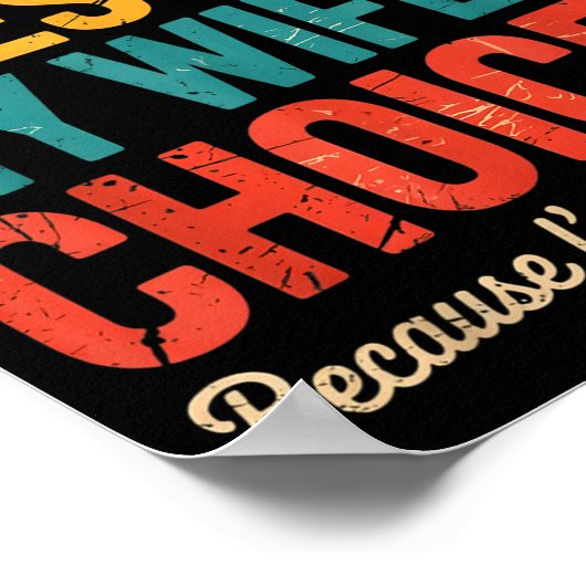 Funny Groovy Dad Joke Quote For Husband Fathers Da Poster (Ecke)