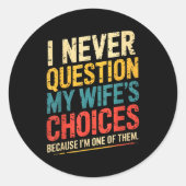 Funny Groovy Dad Joke Quote For Husband Fathers Da Runder Aufkleber (Vorderseite)