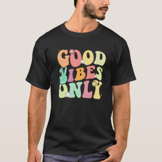 Funny Groovy Good Vibes Nur Sommerferienplatz T-Shirt