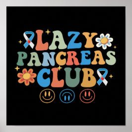 Funny Groovy Lazy Pankreas Club Poster