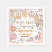 Funny Groovy Ostergeburt Party Serviette (Vorderseite)