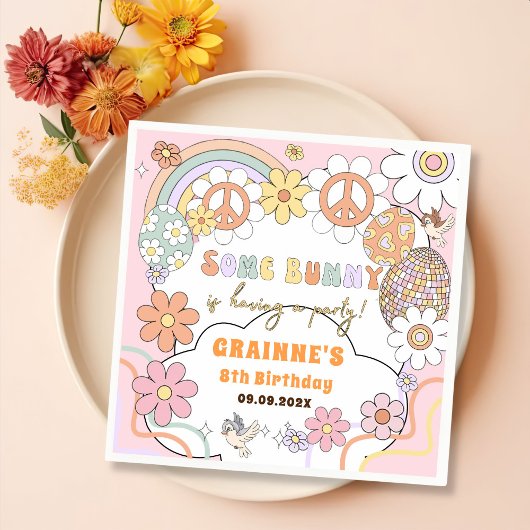 Funny Groovy Ostergeburt Party Serviette