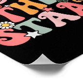 Funny Groovy Testing Day Rock The Staar Motivation Poster (Ecke)