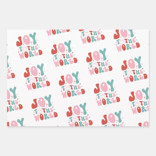 Funny Groovy Weihnachten der 1970er Jahre Geschenkpapier Set (Vorderseite 2)