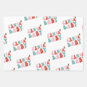 Funny Groovy Weihnachten der 1970er Jahre Geschenkpapier Set (Vorderseite)