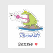 Funny großer Frosch mit Fliegenfliege Cartoon Spaß Aufkleber (Blatt)