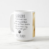 Funny Großhund Dog Opa Personalisiertes Foto Haust Kaffeetasse (Vorderseite Links)