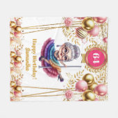 Funny Großmutter Blanket Rente Geschenk Custom Fleecedecke (Vorderseite (Horizontal))