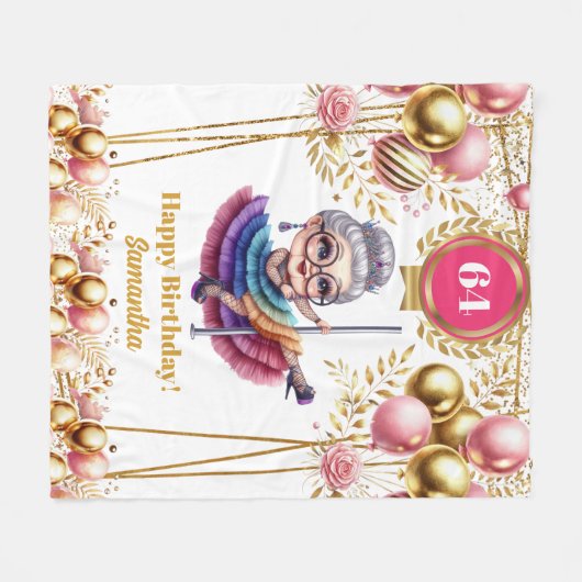 Funny Großmutter Blanket Rente Geschenk Custom Fleecedecke (Vorderseite (Horizontal))