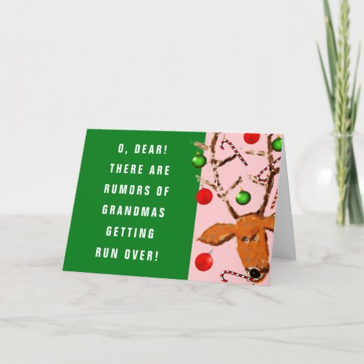 Funny Großmutter Weihnachtskarte Feiertagskarte (Vorderseite)